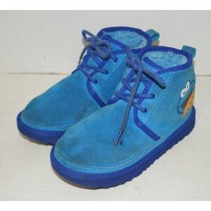 Ugg Sesame Street Cookie Monster Boots Blue Youth Size 3Y